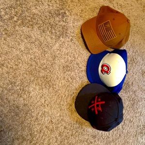 Each hat is 25 dollars if you by all it’s buy 2 get one free $50.